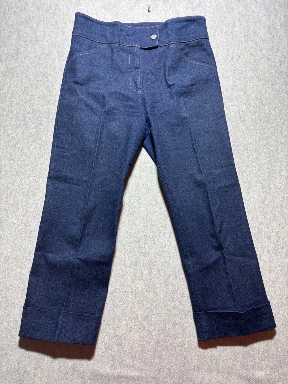 Mimi Chica Denim Jeans Womens 9 Blue Cotton Stretch USA CROPPED CUFFED (19)